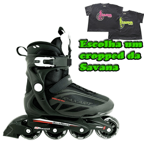 Patins Traxart Fitness Traxion - Preto + Cropped 43