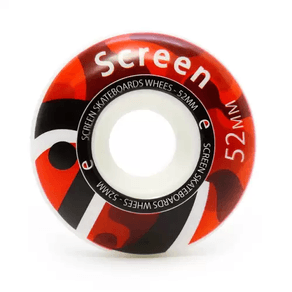 Roda Screen Skateboards - Camo 53mm/99A RED 54mm